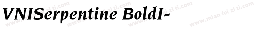 VNISerpentine BoldI字体转换